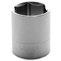 Performance Tool Chrome Socket, 1/2" Drive, 1-1/16", 6 Point, Shallow W32034